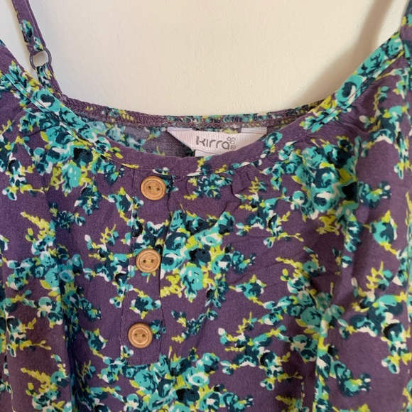 Purple floral tank top size M - Picture 5 of 5